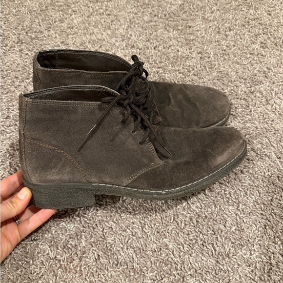 Nordstrom 1901 Made  in Italy Suede Leather Brown Chukka Boots , size 8.5 US - Picture 9 of 9